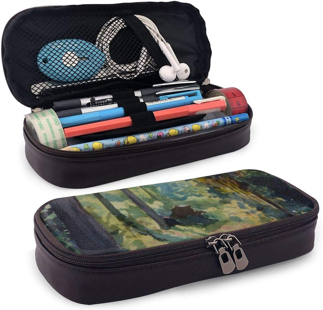 ミズーラのロフト 通学 Pu 革 マルチ ペンシル ペンケース ポーチ 軽量 筆箱 筆入れ 大容量 シンプル ラージサイズ 学生用 多機能 防水 文房具 ダブルジッパー 化粧ポーチ ペンケース 文房具 オフィス用品 Amazon