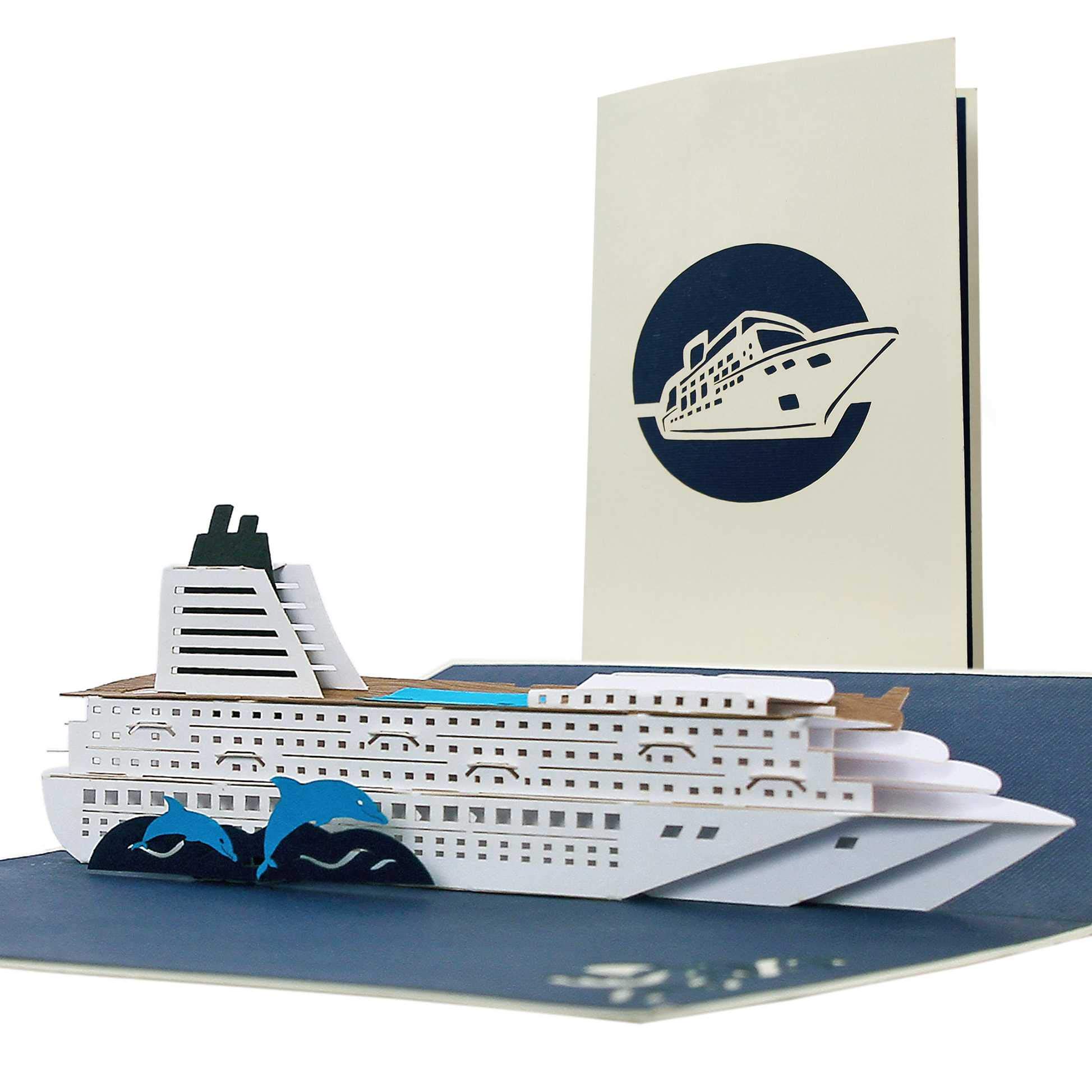 Birthday card cruising, surprise cruise holiday gifts for him and her, happy birthday greeting card with voucher for a cruise holiday, gifts for cruise lovers