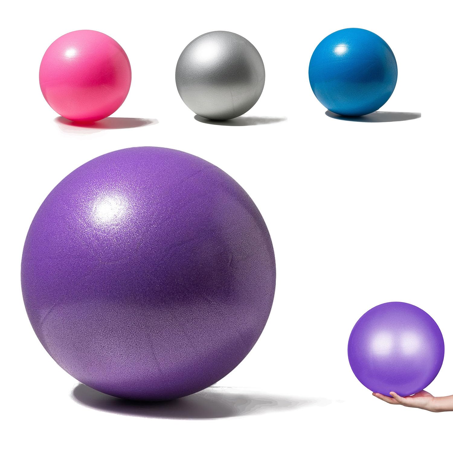 Pilates Ball Exercise Ball Core Fitness Bender Yoga Balance Stability Fitness Ballet Physical Therapy Anti Burst Birthing Ball Birth Recovery Plan (purple)