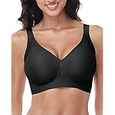 Wireless Bras for Women Underarm Smoothing Full Coverage Comfort Seamless Bra No Underwire T Shirt Bralettes Reg & Plus Size