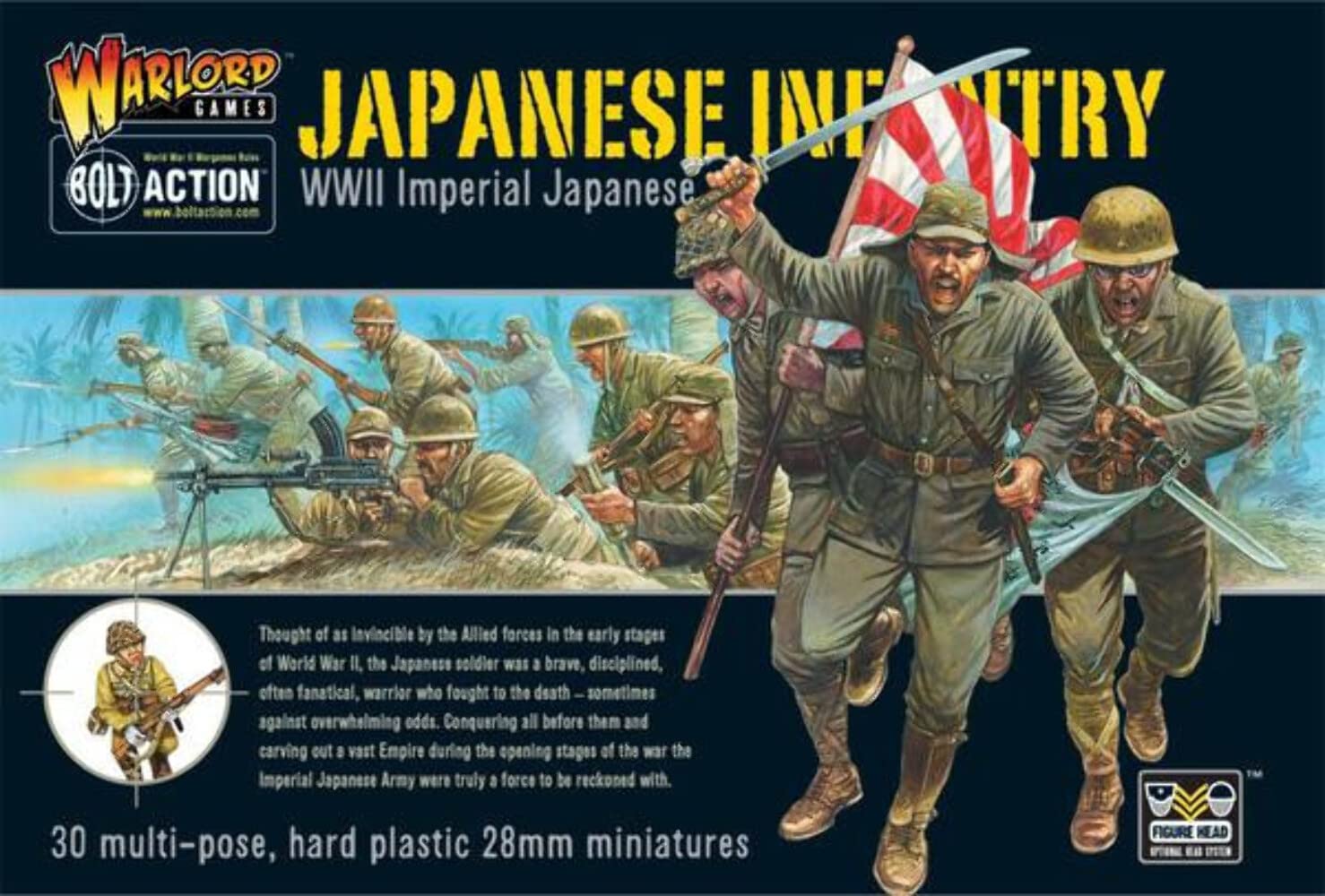 Imperial Japanese Infantry - 28mm Scale Plastic Miniatures for Bolt Action by Warlord Games - Highly Detailed World War 2 Miniatures for Table-top Wargaming