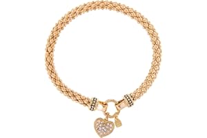 Nine West Women's Boxed Bracelet Pave Heart Stretch