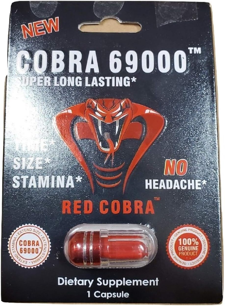 RED Cobra 69000 Enhanced Male Supplement 3 Pack for Time Size Stamina