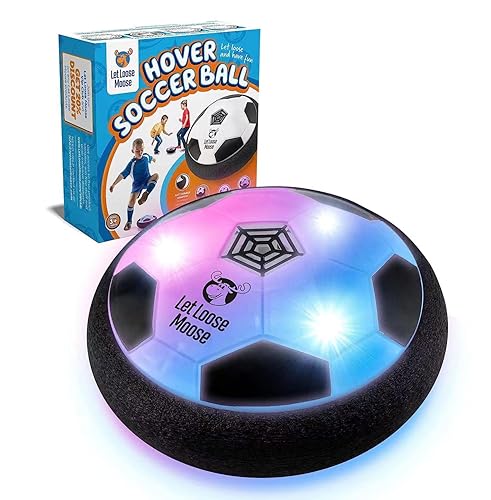 Let Loose Moose Hover Soccer Ball Indoor LED Floating Toy for