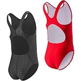 J.E Sterguard Girls' One Piece Swimsuit Athletic Girls Bathing Suits, Competition Girl Swimsuits Size 6-16 Years