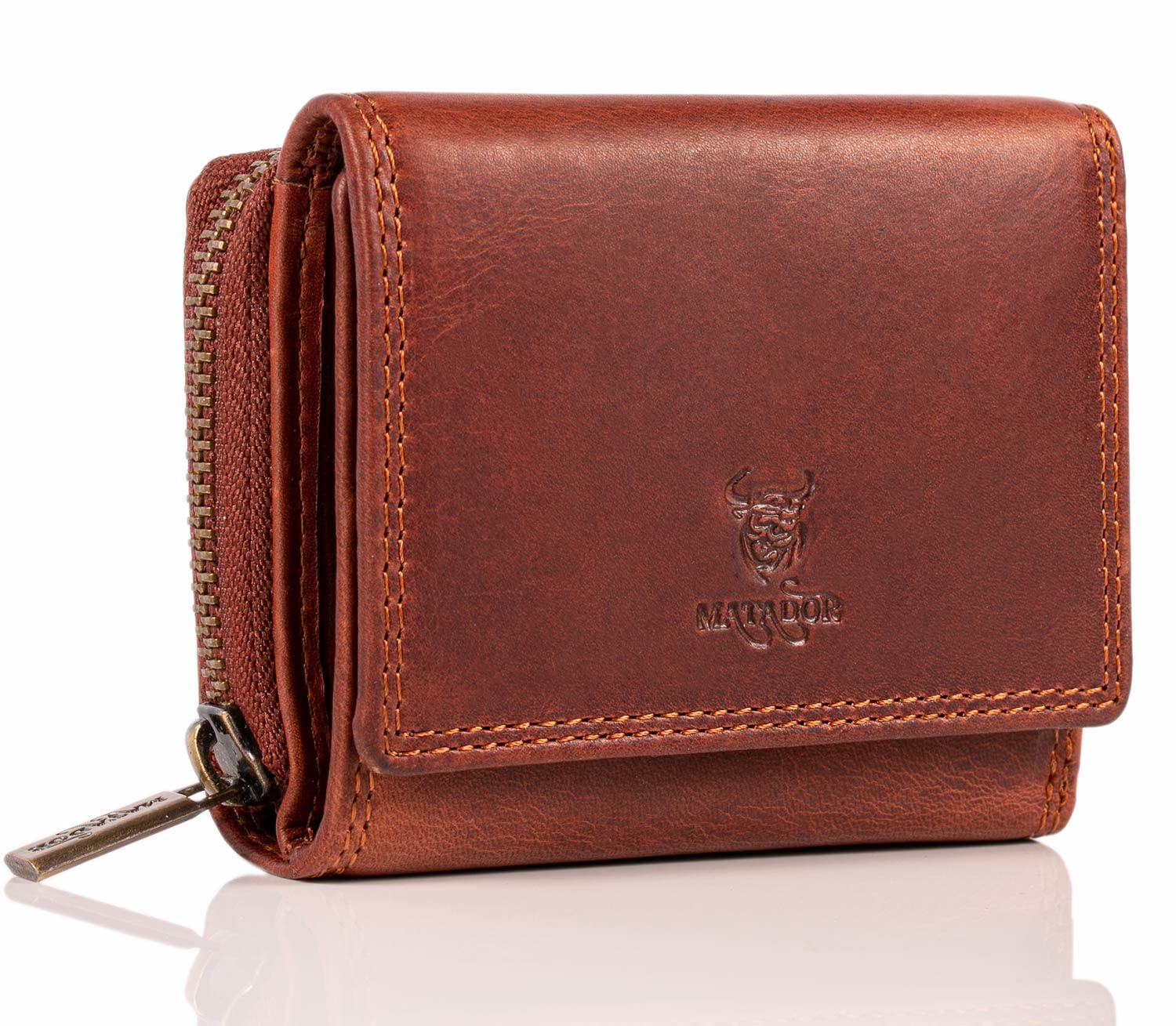 MATADOR 558 Small Wallet, Vintage Brown, 10,5 x 9 x 3 cm, coin purse
