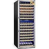 Velieta 24 Inch Wine Cooler Fridge Dual Zone, Professional Large Capacity High Wine Refrigerator with Powerful Compressor, Quiet Operation and Elegant Design-KMHJ408D