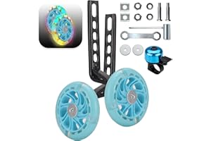 TAYIZOO Bicycle Training Wheels for Bike of 12 14 16 18 20 Inch Kids Bike,Cyclone Wheels Flash mute wheel,Bicycle Stabiliser Mounted Kit,1 Pair(Blue)