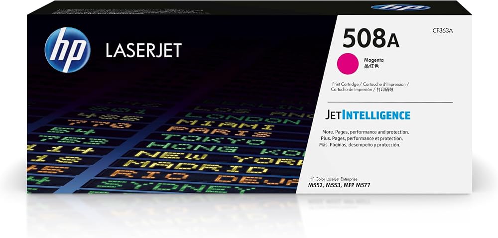 HP CF363A 508A Magenta Original LaserJet Toner Cartridge 6000 Pages