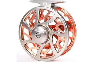 Sougayilang Fly Fishing Reel, CNC-Machined Aluminum Alloy, 5/6 Weight, Lightweight Trout Reel