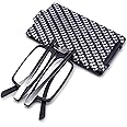 Missfive Ultra Thin Folding Reading Glasses for Men Women Pocket + Upgrade Portable Flat Hard Case, Designer Foldable Lightweight Readers Durable TR90 Metal Collapsible Travel Eyeglasses, 1.75x