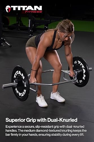 Titan Fitness Olympic 2in Hex Trap Bar, Weightlifting Deadlift