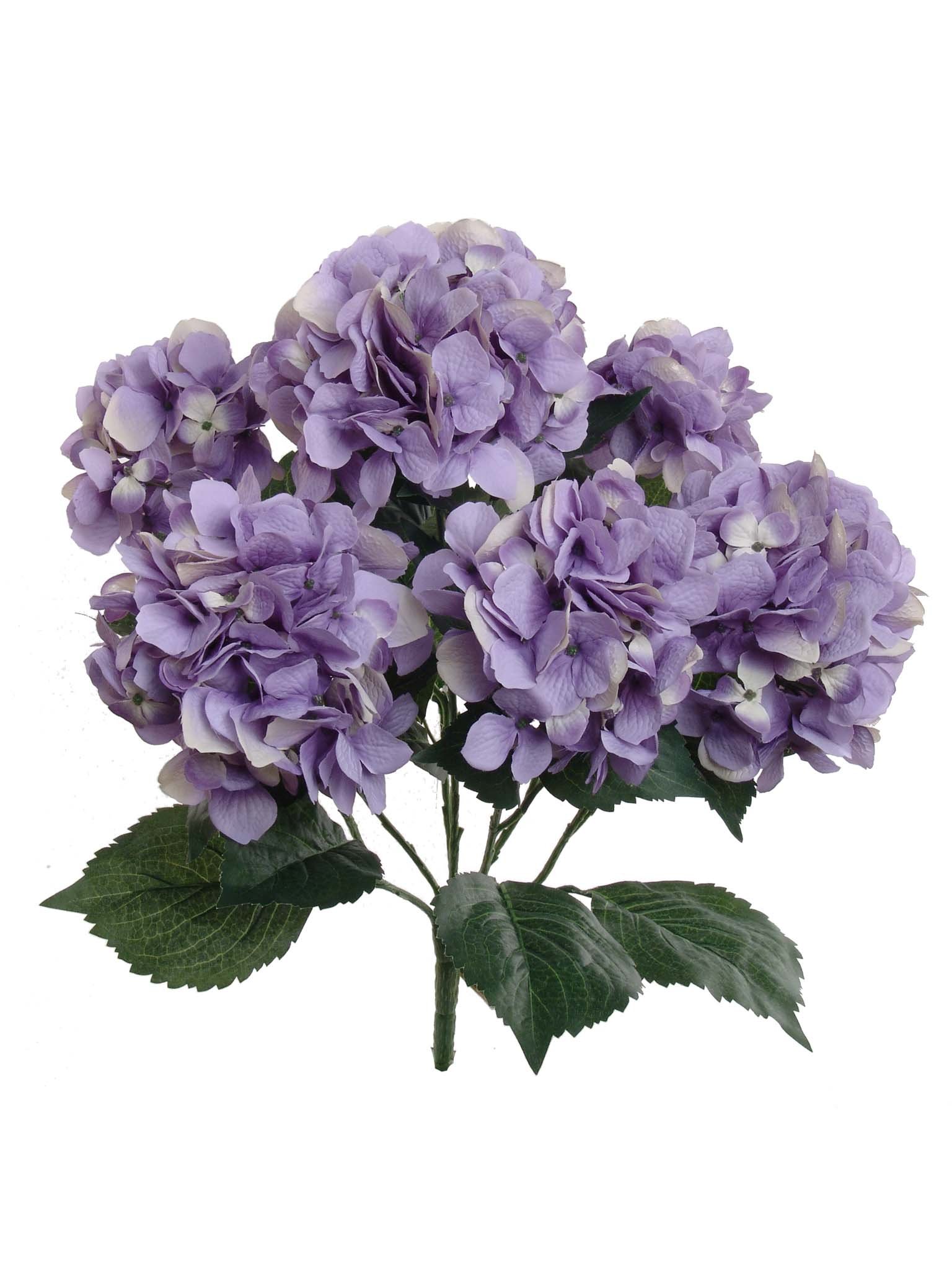 Larksilk Hydrangea Artificial Flowers - Faux Hydrangea Flowers - Home Decor, Easter Decorations, Spring Decor - Floral Centerpieces for Tables - 20" Floral Stems, Lavender, 2 Pieces