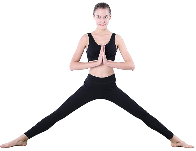 Seawhisper Blickdichte Leggings Damen Baumwolle Sport Yoga-Hose Knöchellang DE32-46