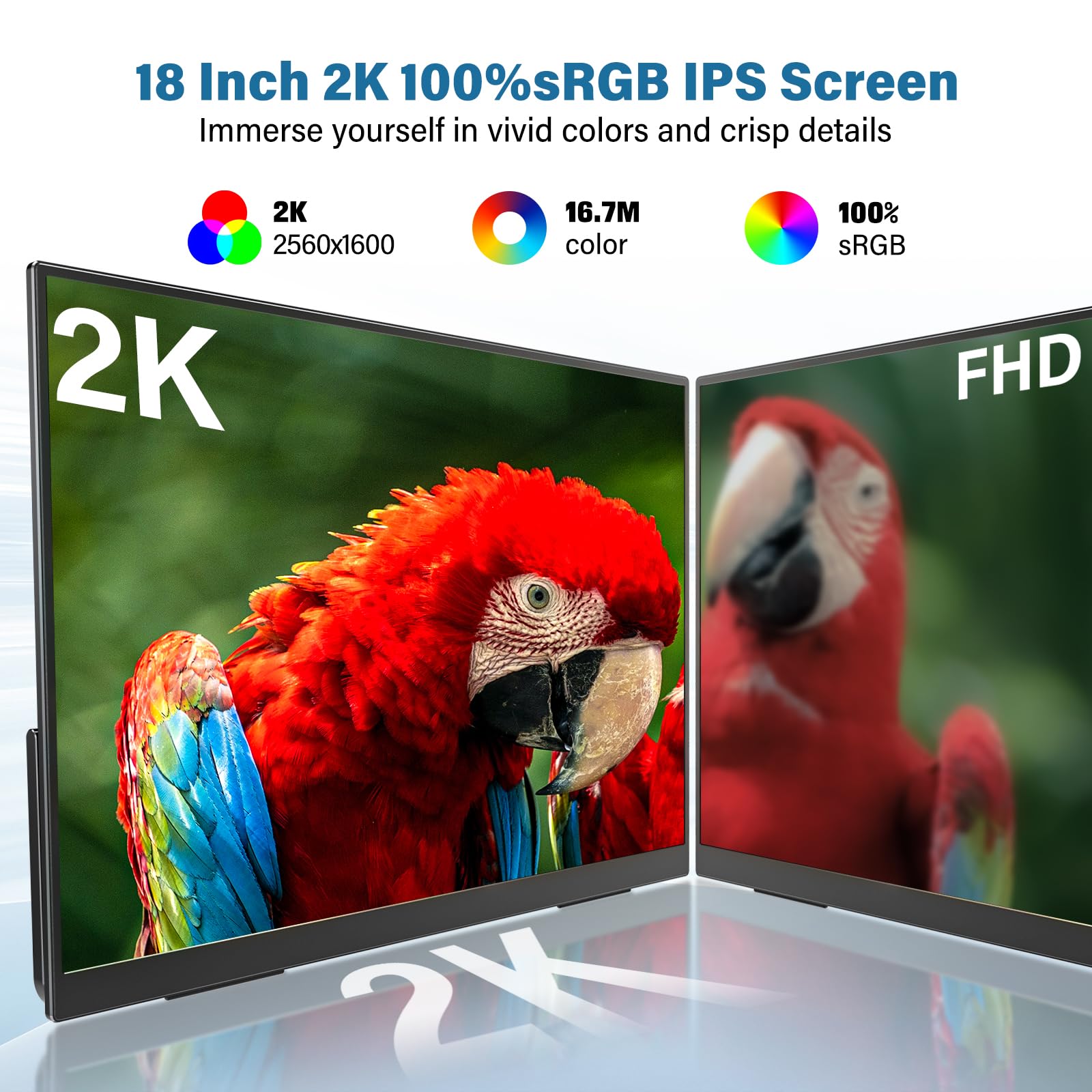 InnoView 2K 180HZ Portable Monitor, 18