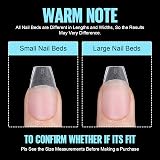 TOMICCA Short Coffin Nail Tips 360Pcs Matte Clear 15 Size Soft Gel Full Cover view 5