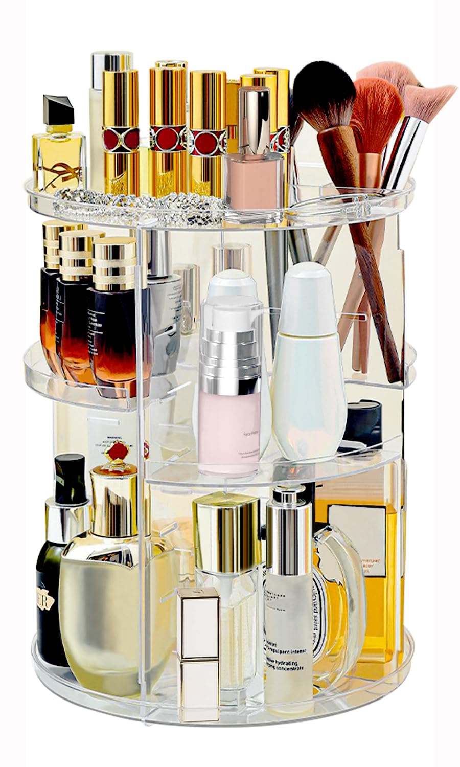 Photo 1 of 360 Rotating Makeup Organizer for Vanity Adjustable Cosmetic Display Case Large Capacity Skincare Organizers Perfume Organizer Spinning Holder for Countertop Vanity and Bathroom