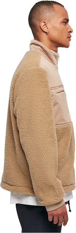 Giacca Sherpa Patched, Beige, M Uomo