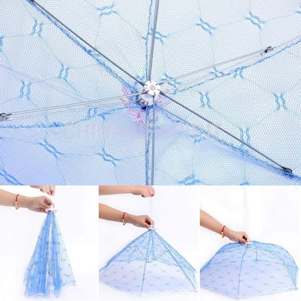 Whatyiu Random Color hand-Washable and Reusabl Umbrella Style Food Anti Fly Mosquito Meal Cover Home Kitchen Tools