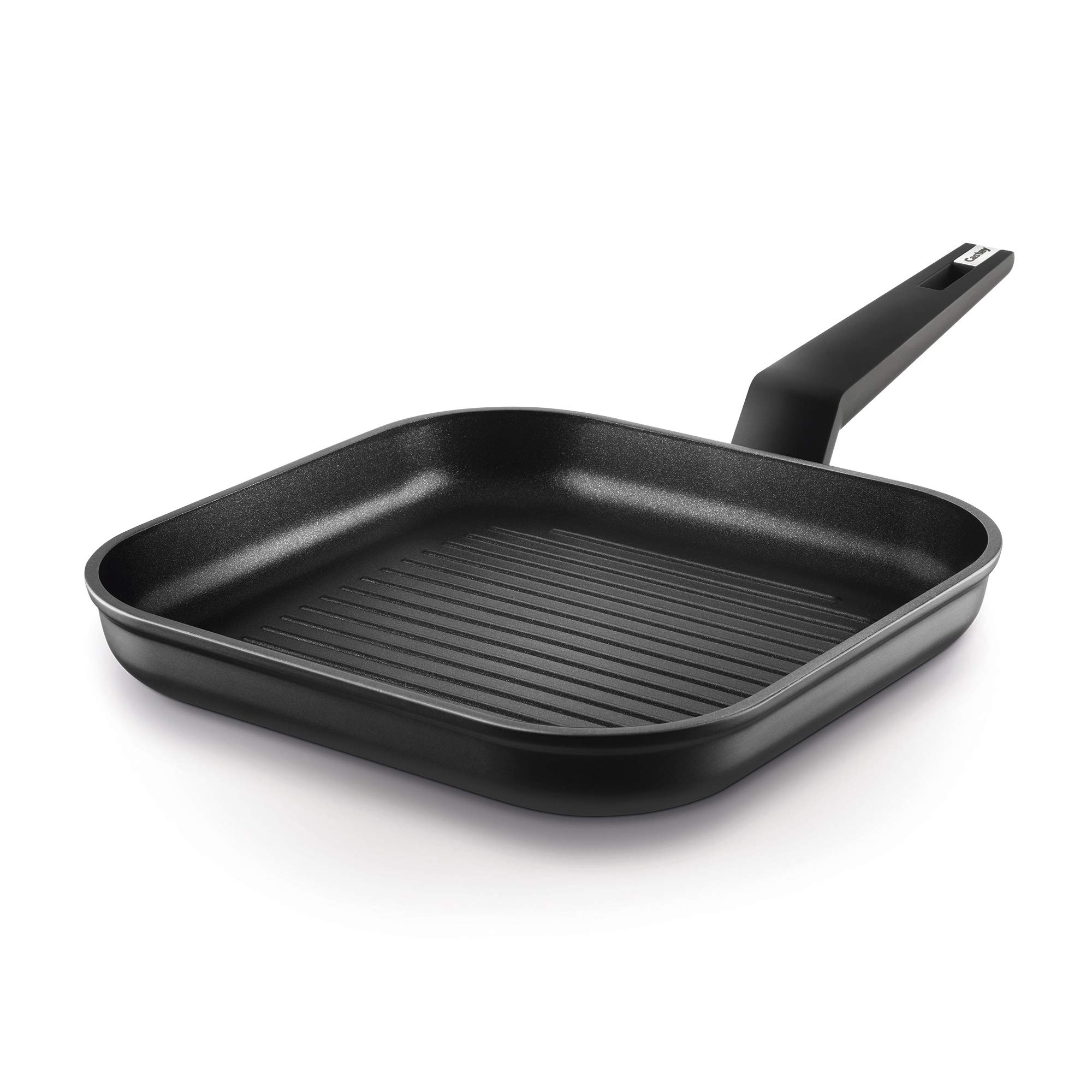Castey TT-G27 Titanium Full Induction Grill Pan with Handle, 27 x 27 cm, Aluminium, Black