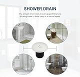 Rubigo Shower Drain Cover 90mm 115mm Chrome with Hair Catcher White Base view 7