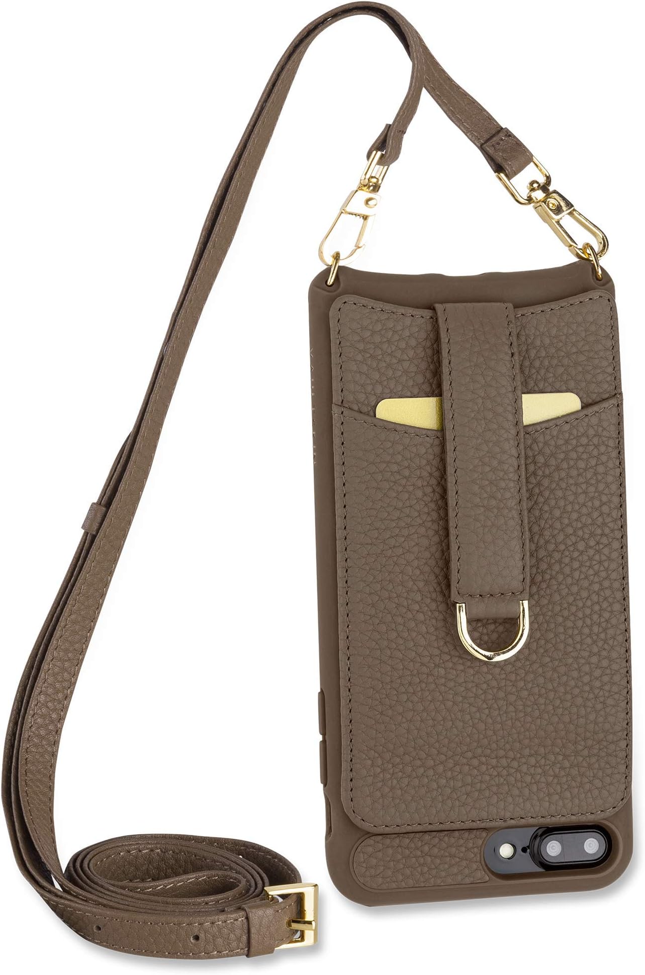 Vaultskin Victoria Crossbody iPhone Leather Wallet Case, Fashionable Bumper for Cards and Cash - Holds up to 8 Cards