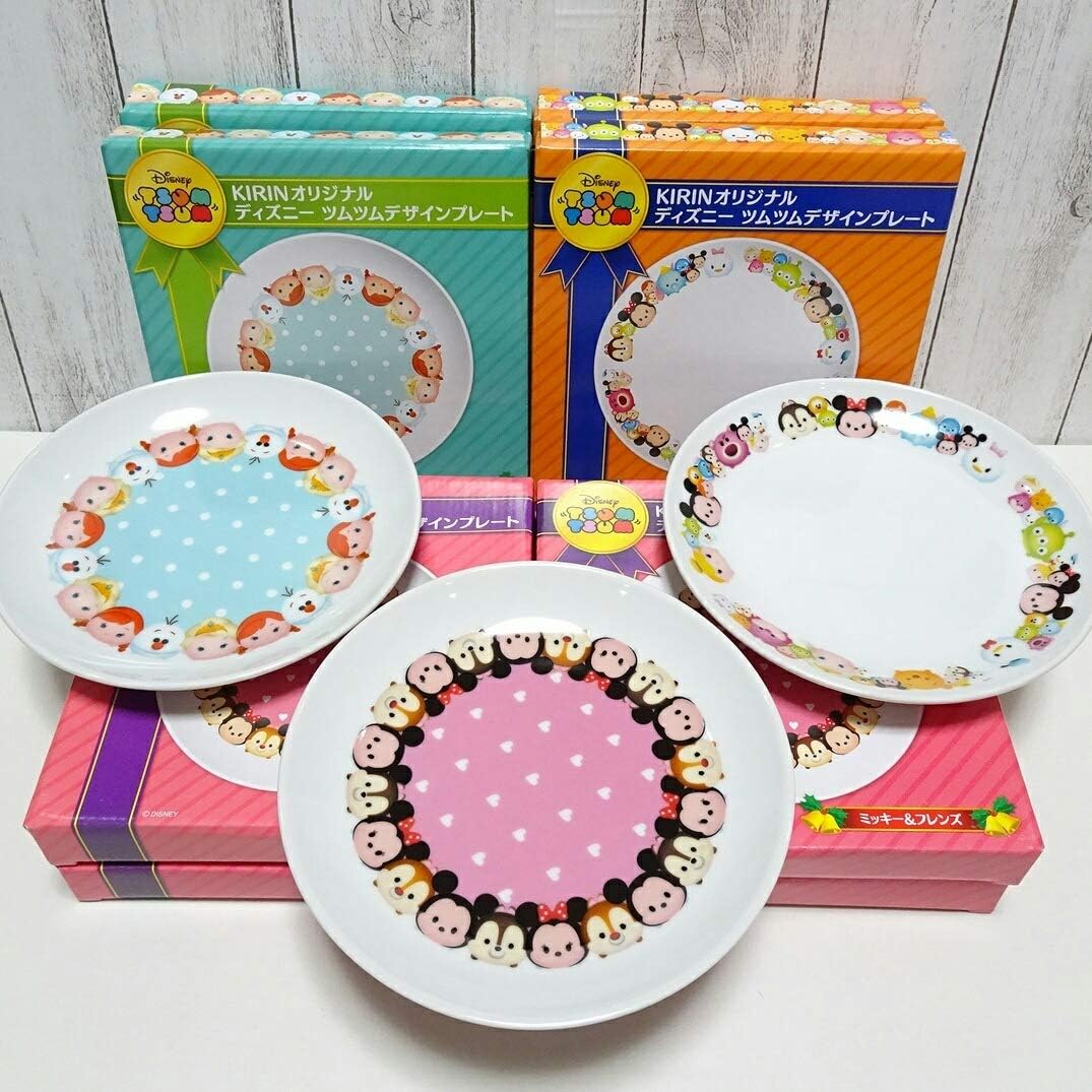 Amazon Co Jp 8点セット9 ツムツム デザインプレート 3種類 ミッキー フレンズ アナと雪の女王お皿キリン ホビー