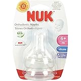 NUK Wide Neck Silicone Nipple, Fast Flow, Size 2, 2-Count (1 Package)