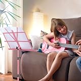 CAHAYA Sheet Music Stand Metal Portable with Carrying Bag CY0204-1 Pink view 6