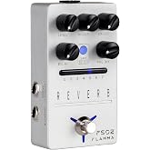 FLAMMA FS02 Reverb Pedal Stereo Guitar Effects with 7 Storable Preset Slots 7 Reverb Effects Room Hall Church Cave Plate Spring Mod True Bypass Trail On