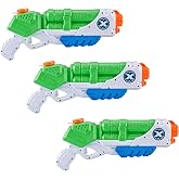 XSHOT Typhoon Water Blaster (3 Pack) - Summer Watergun Toys, Squirt Gun Soakers, Pump Action Water Toy for Children, Boys, Teen, Men