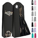 Your Bags Quinceanera Dress Garment Bag - Garment Bags for Hanging Gowns or Storage Preservation - 72" Quinceanera Storage Bag for Gowns with 20" Gusset for Puffy Quinceanera Gowns - Black/Gold
