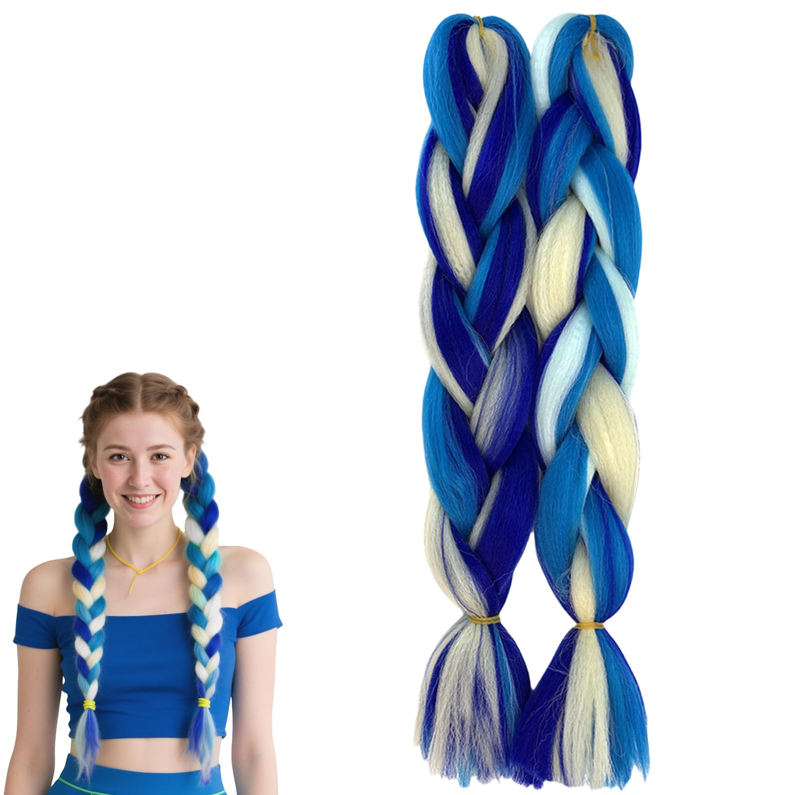 Hair Braids Pony Tail Hair Extensions in Elastic Band for Women Pre Stretched Synthetic High Temperature Hairpieces 1707