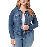 Jessica Simpson womens Pixie Classic Feminine Fit Crop Jean Jacket