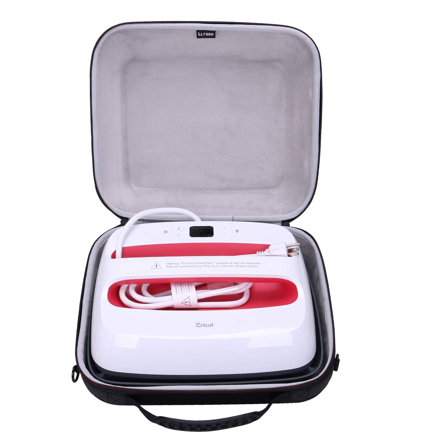 Photo 1 of (see images) LTGEM Case Compatible with Cricut EasyPress 2/3 Smart Heat Press Machine(12"x10"), Black+Gray
