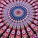 Canserin Beach Hippie Tapestry, Bohemian Round Towel Yoga Mat (Purple)