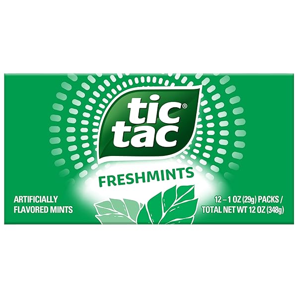 TIC TAC FRESHMINT BREATH MINTS, BULK 12 PACK, ON-THE-GO REFRESHMENT, 1 OZ EACH