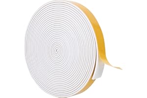 ToLanbbt White Door Window Weather Stripping Self Adhesive Foam Tape High Density Foam Sealing Strip Window Insulation Weathe