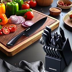 RAXCO Knife Set,Kitchen Knife Set With Block Knife