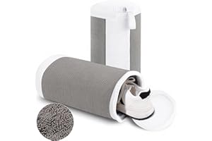 DNTORX Shoe Washing Machine Bags, 2 PCS Shoe Bag for Washing Machine, 360° Wrap-Around Clean Laundry Bags Reusable Hidden Zipper Cleaning Bag for Tennis Shoes Sneaker Running Shoes, Grey