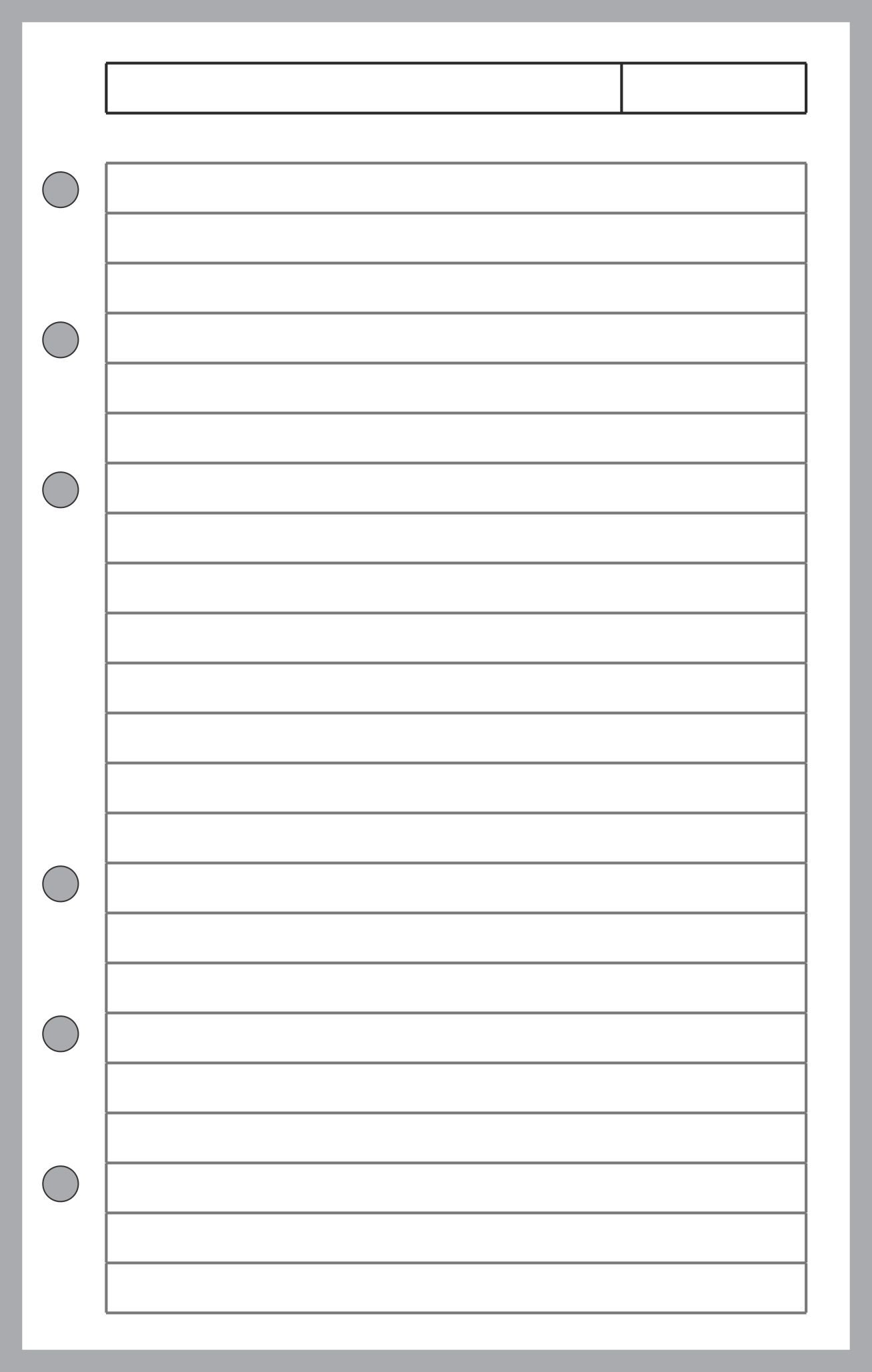 Compact Size Notes Pages Planner Insert, Sized and Punched for Franklin Covey Compact and Other Notebooks (4.25" x 6.75")