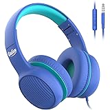 gorsun Premium A66 Kids Headphones with 85dB/94dB Volume Limited, in-line HD Mic, Audio Sharing, Foldable Toddler Headphones,