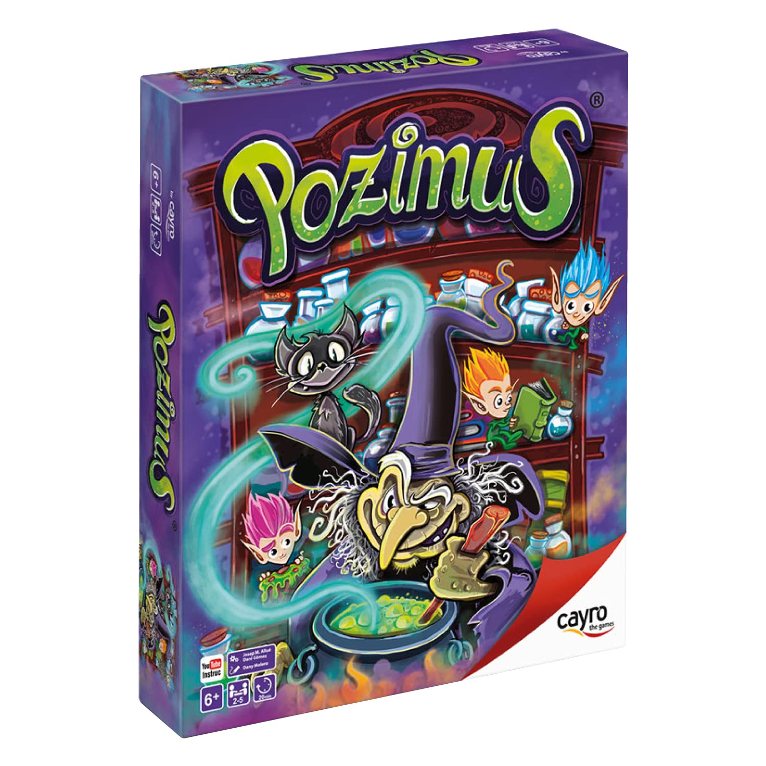 Cayro - Pozimus - + 6 Years - End The Pockets Before The Rest - Board Game - Kids and Adults - Strategy, Logic and Memory - 2 to 5 Players