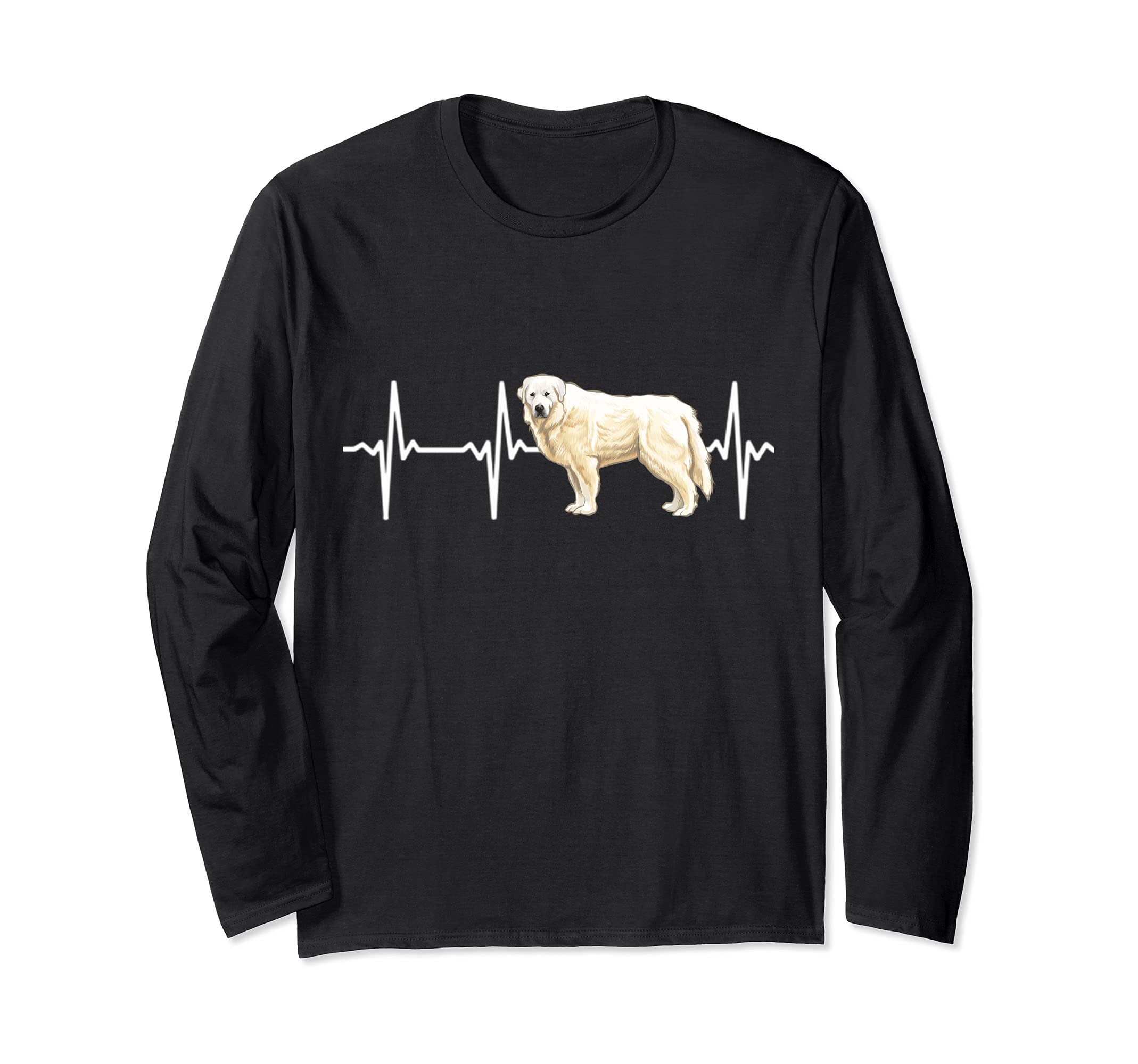 Great Pyrenee Heartbeat Love My Dog Long Sleeve T-Shirt