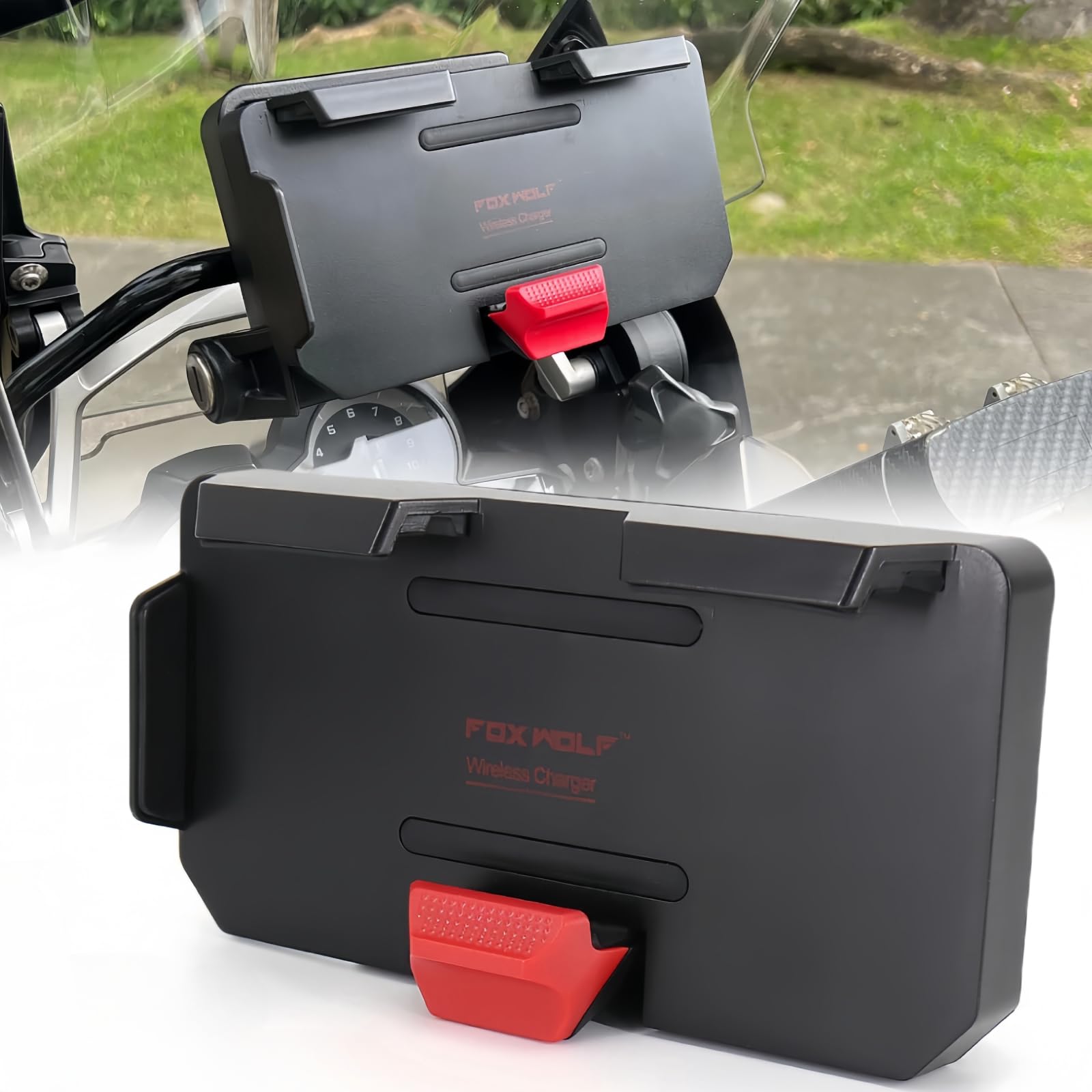 SERALI Wireless Charging Navigation Bracket for Mobile Phone GPS Motorcycle for BMW R1300GS R1200GS ADV R1250GS CRF1000L S1000XR F900R F900XR F850GS F800GS F750GS F700GS Motorcycle Accessories