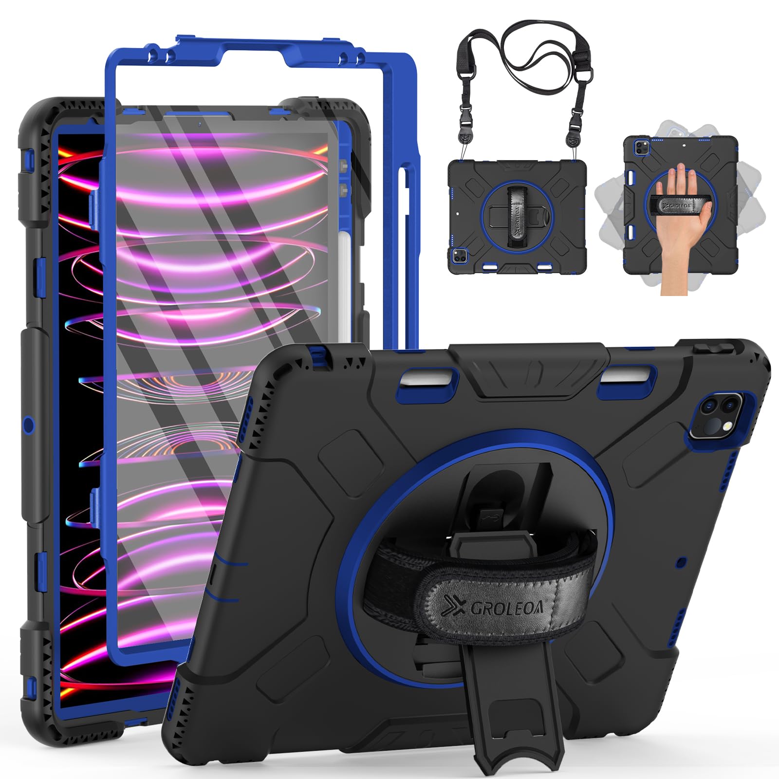 GROLEOA for iPad Pro 12.9 Case 2022/2021/2020 with
