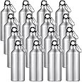 CHENGU 16 Pack Aluminum Water Bottles 20 Oz Blank Reusable Water Bottles Lightweight Aluminum Gym Travel Bottle Leak Proof Team Customized Bottles for Bike Bicycle Camping