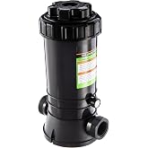 ProMotus Automatic Pool Chlorinator 9Lbs in-Line for Pools | 9Lbs capacity inline chlorine feeder with heavy-duty O-Ring seal &amp; threaded lid for inground and above ground pools