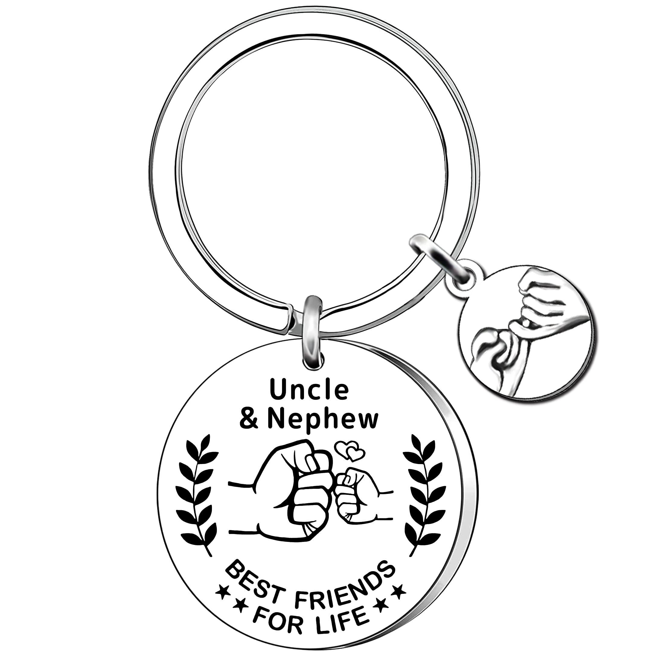 AMZQ Uncle Gifts from Nephew Uncle Birthday Gifts Keyring Christmas Father's Day Keyring Gifts