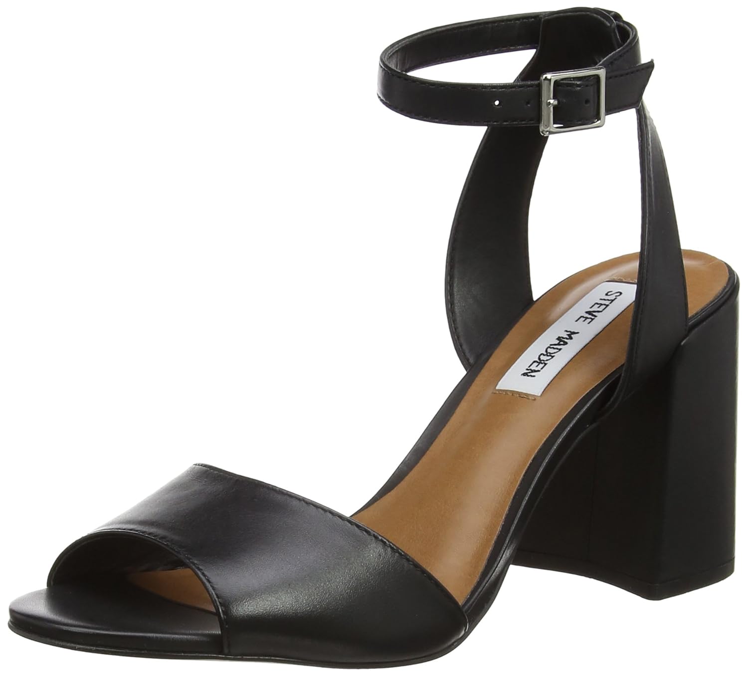 Buy Steve Madden Women?s Stride OpenToe Sandals Black (Black) 4 UK at